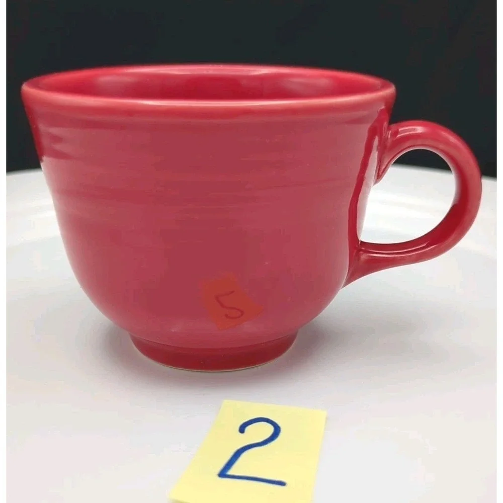 Homer Laughln Fiesta Tableware Fiestaware Cup Red Faintly Incised HLC fiesta USA